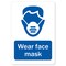Signmission OSHA Notice Sign, Wear Face Mask, 5in X 3.5in Decal, 10PK, 5" W, 3.5" H, Wear Face Mask OS-NS-D-35-25581-10PK - alternate 1